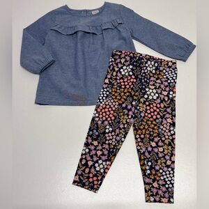 CARTER'S - Girls Baby & Toddler 2-Piece
Long Sleeve Top & Legging Outfit Set
